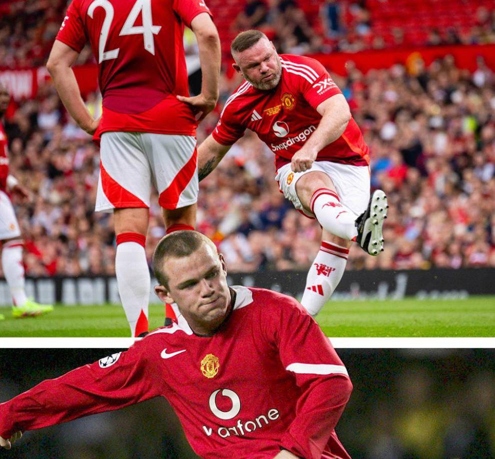 El antes y después de Rooney es evidente respecto a su cambio físico. 