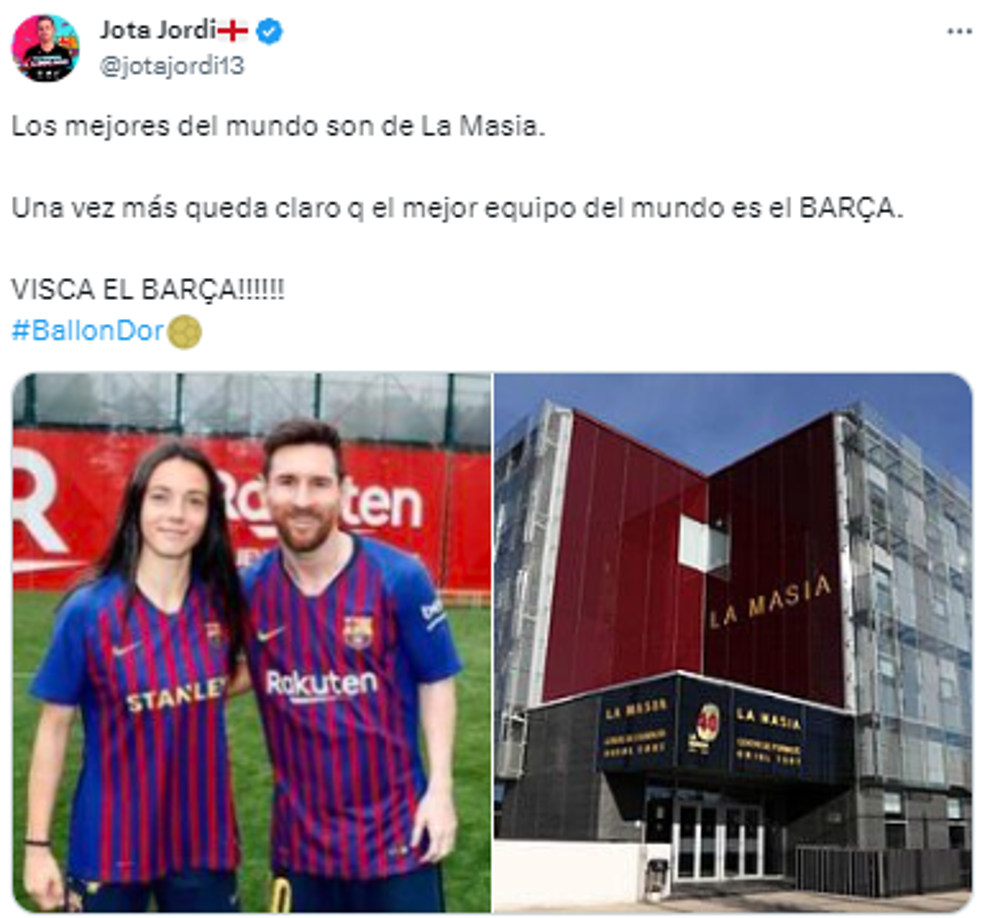 Jota Jordi de El Chiringuito: “Los mejores del mundo son de La Masia”.