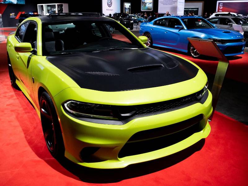 Fotografía de archivo de un Dodge Charger SRT durante el New York International Auto Show en el Centro de Convenciones Jacob K. Javits, en Nueva York (EE. UU.).