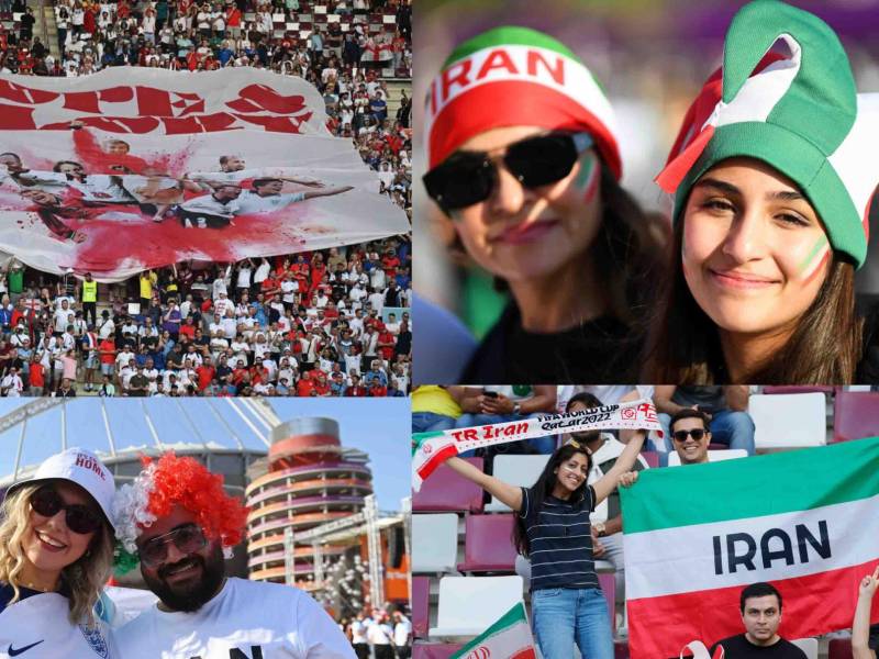 Mira las imágenes del ambiente que se dio en la paliza de 6-2 de Inglaterra ante Irán por el Grupo B del Mundial de Qatar 2022.