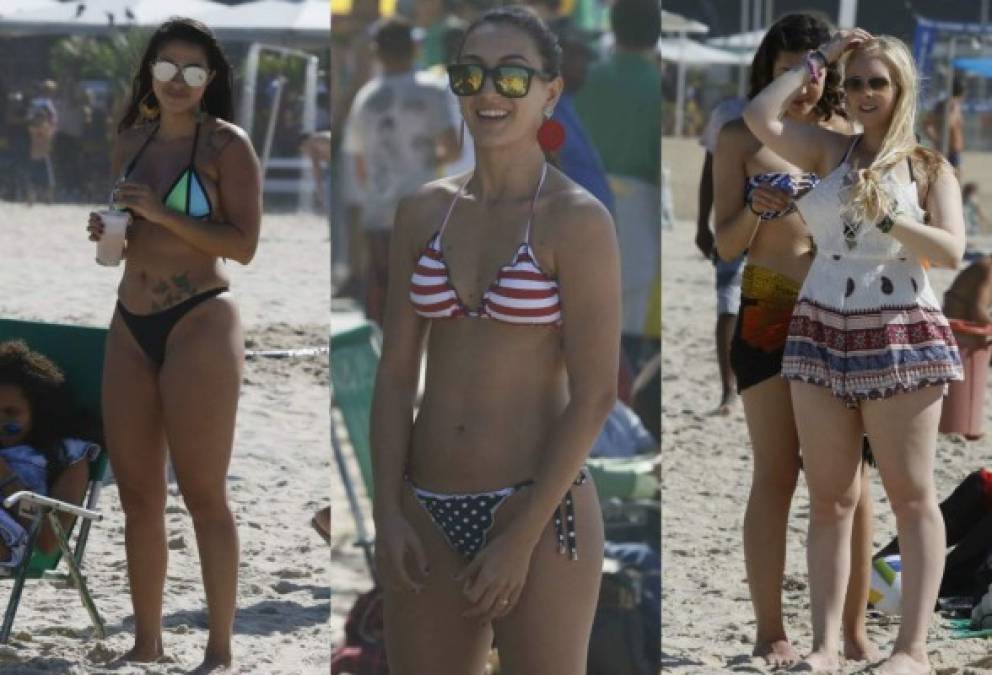 Las chicas deslumbran al presumir su cuerpo en las playas de Brasil a días del inicio de los Juegos Olímpicos.