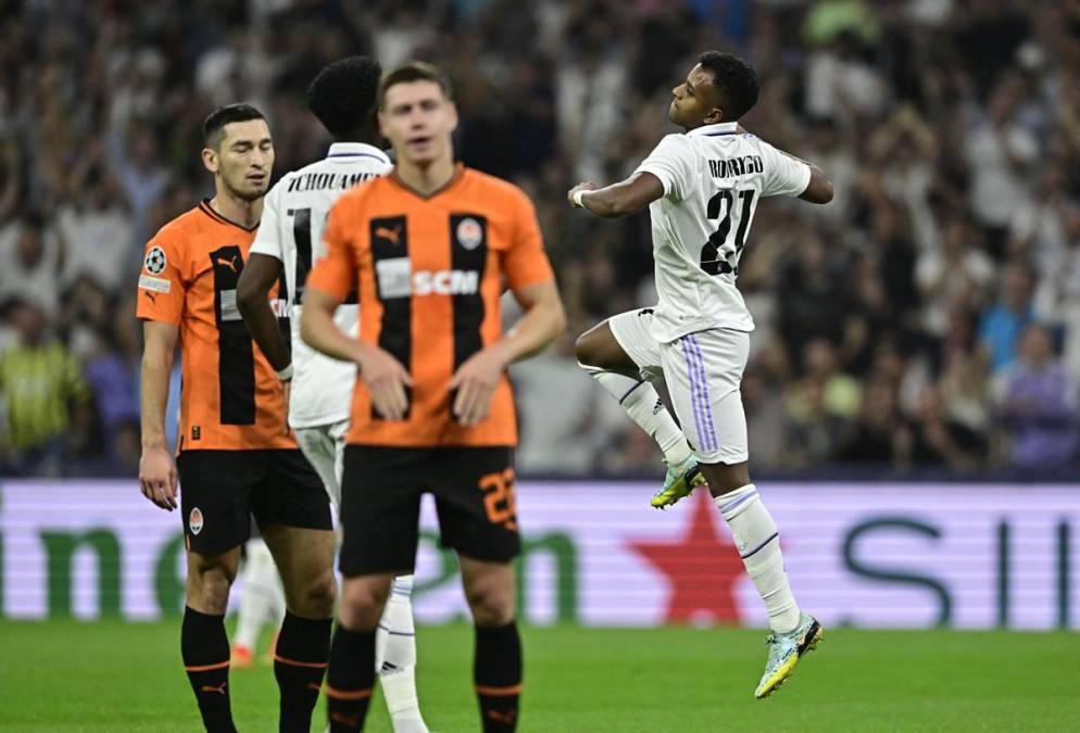 Rodrygo Goes abrió la cuenta para el triunfo del Real Madrid (2-1) contra el Shakhtar Donetsk en el Bernabéu.