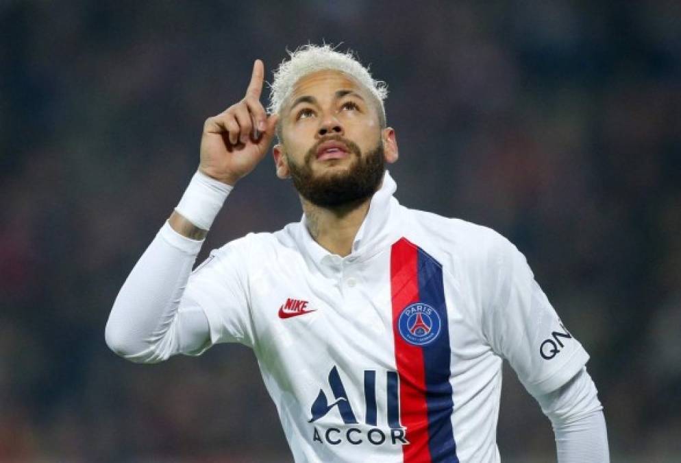 3. Neymar - El delantero brasileño del París Saint Germain (PSG) entra al top 3 con un valor de 160 millones de euros.