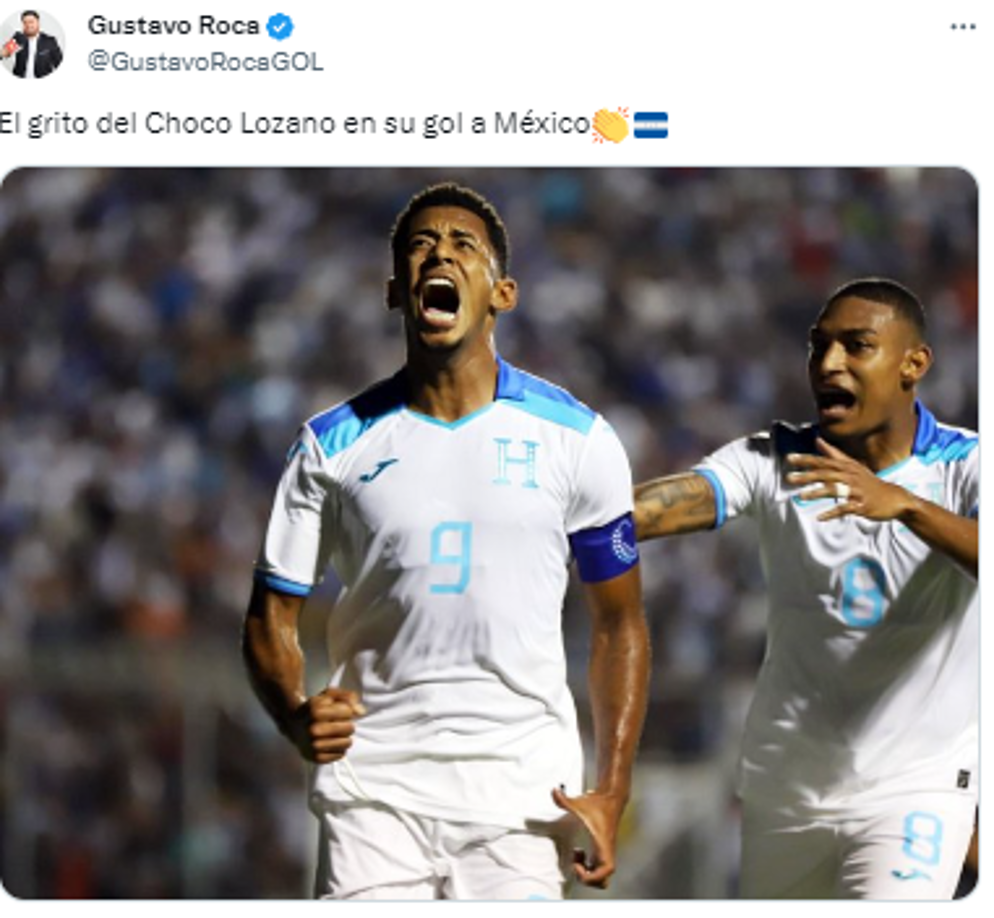 Otra de las reacciones de Gustavo Roca tras el golazo del Choco Lozano a pase de Luis Palma. 