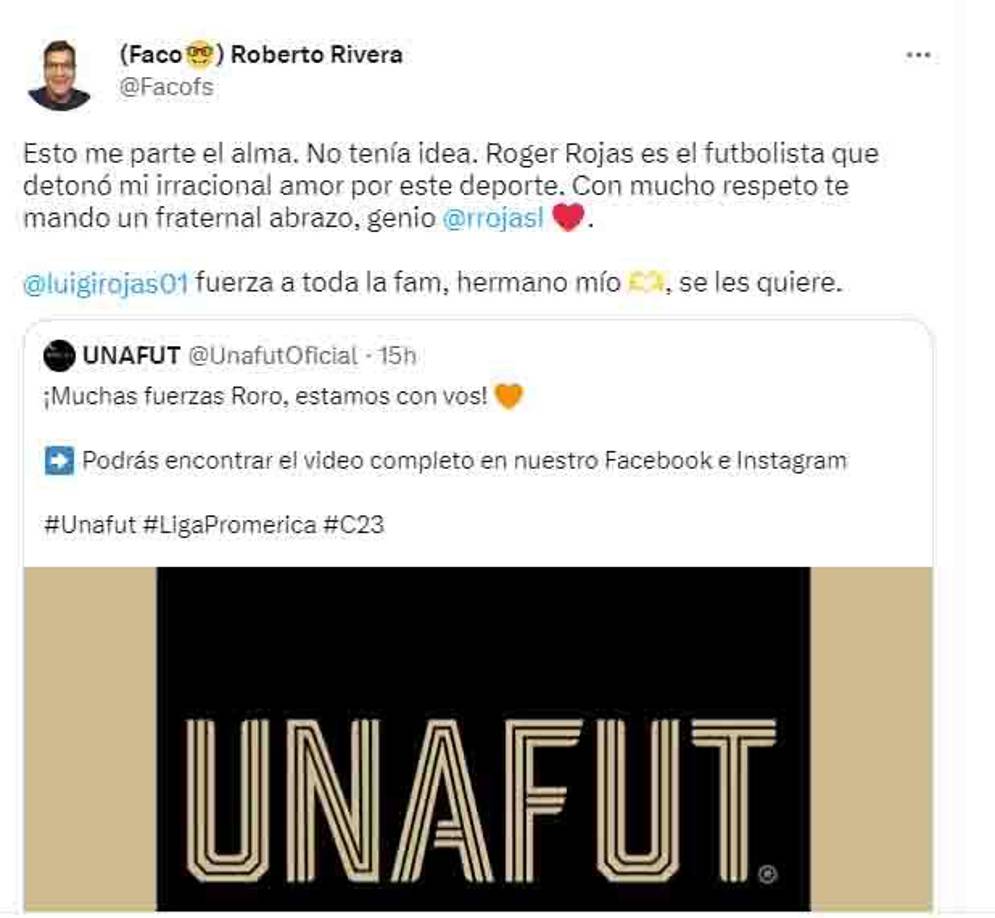 Las palabras del periodista hondureño Faco. 