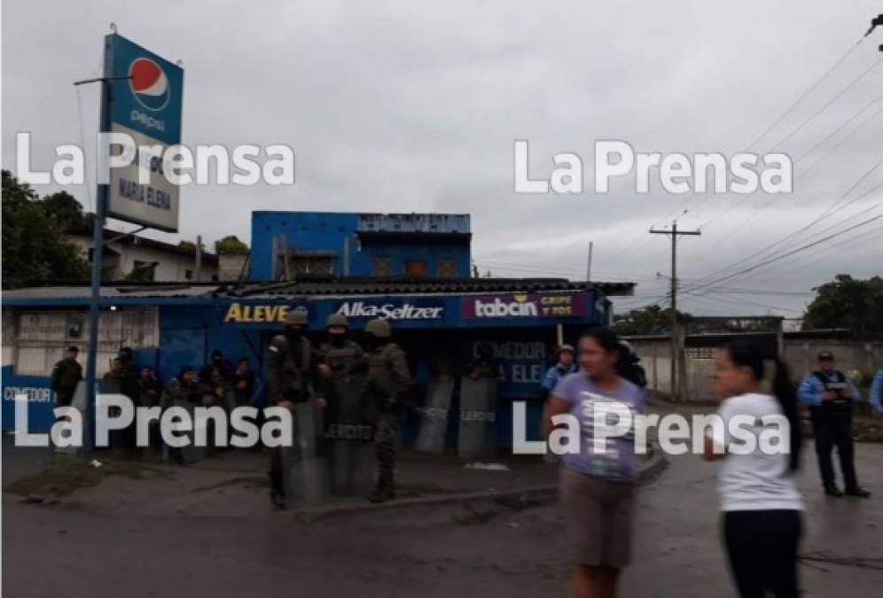 Total respaldo policial en La Lima, Cortés.