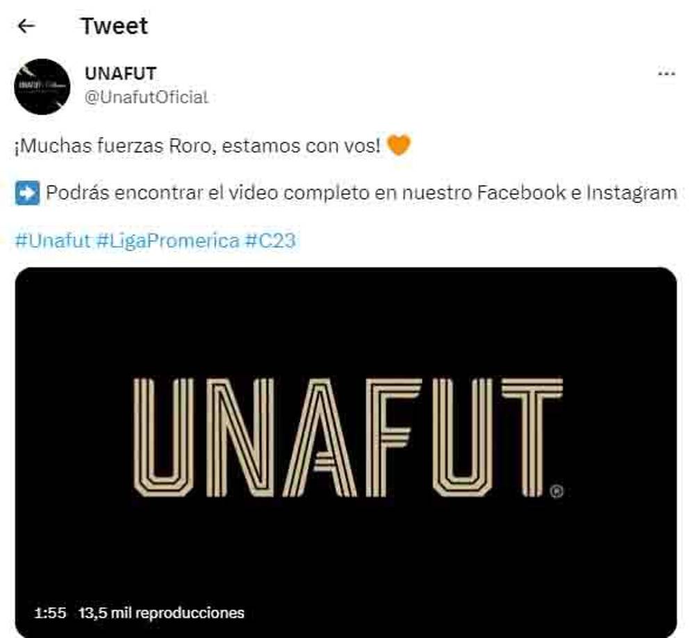 En las redes sociales de la Liga de Costa Rica le dejaron un mensaje de apoyo al hondureño.