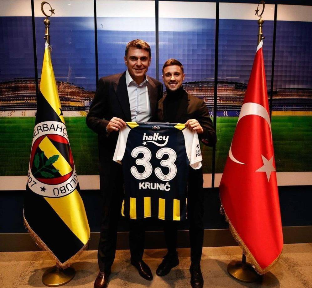 El Fenerbahce anunció un principio de acuerdo con el Milan para la cesión del bosnio, Rade Krunic.