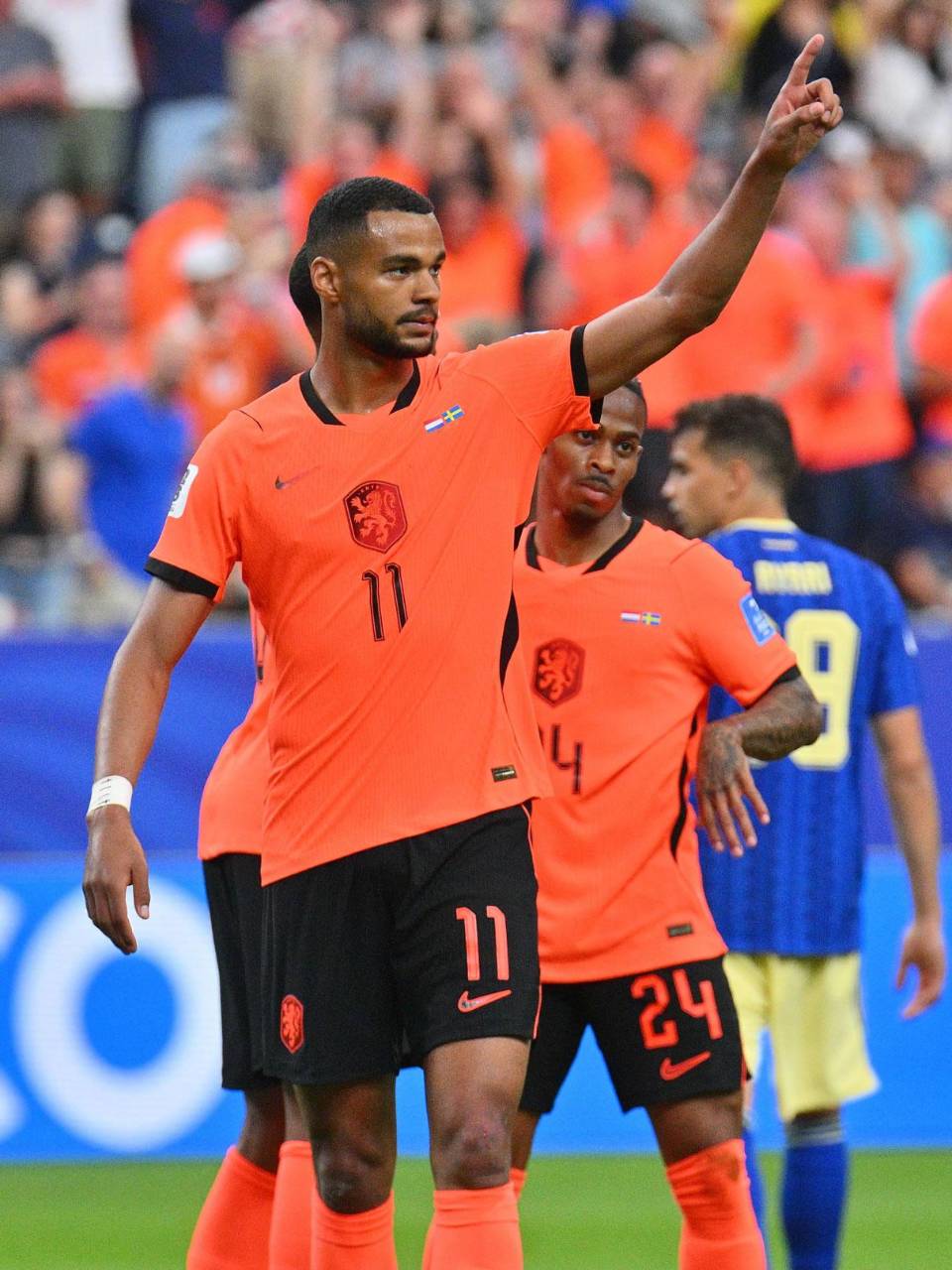 Cody Gakpo se despachó con dos goles para ayudar a la victoria de Países Bajos.