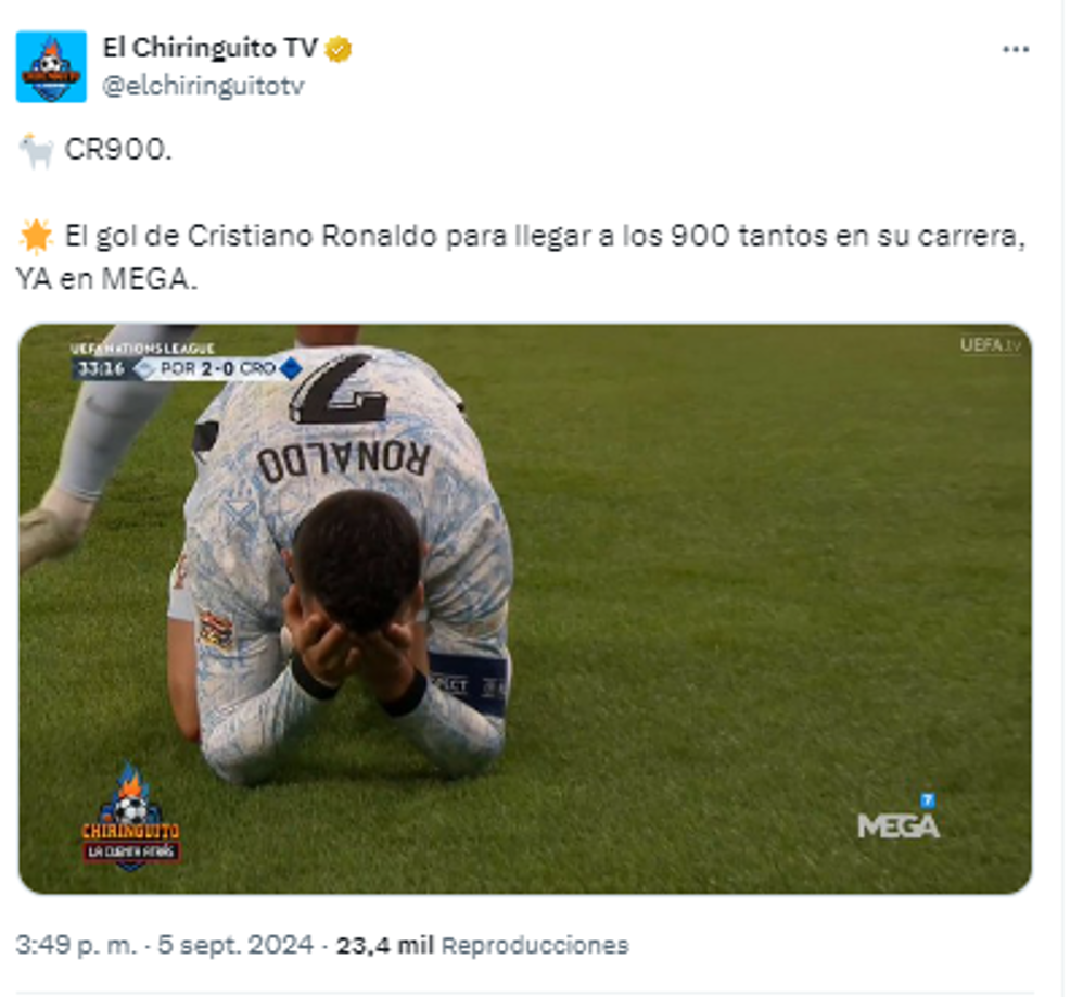 El Chiringuito de España también lo titula como “CR900”.