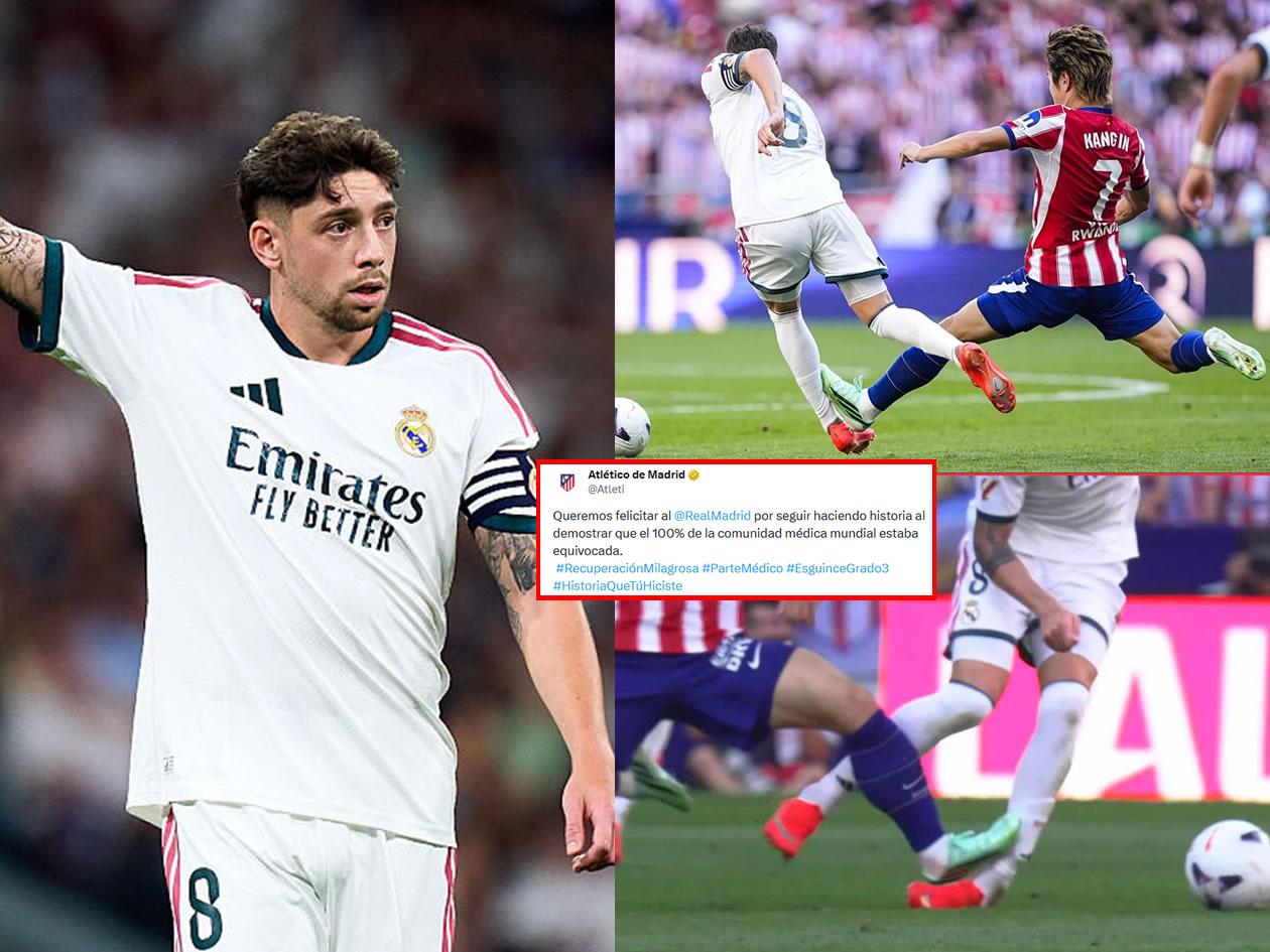 Atlético se burla por el 'milagro' de Fede Valverde: "Queremos felicitar al Real Madrid..."