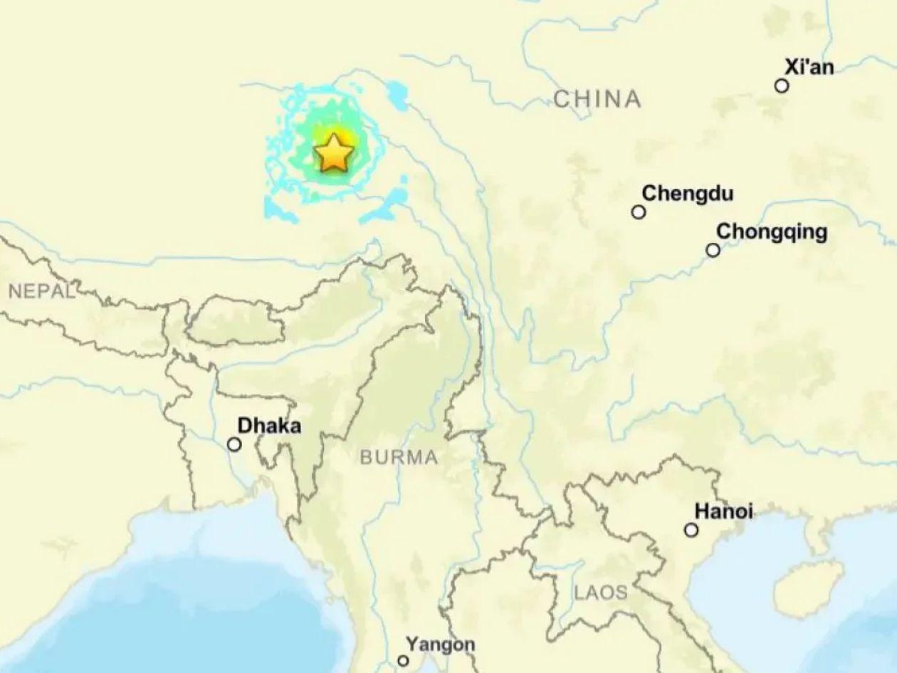 Terremoto de magnitud 7 sacude la región del Tíbet en China