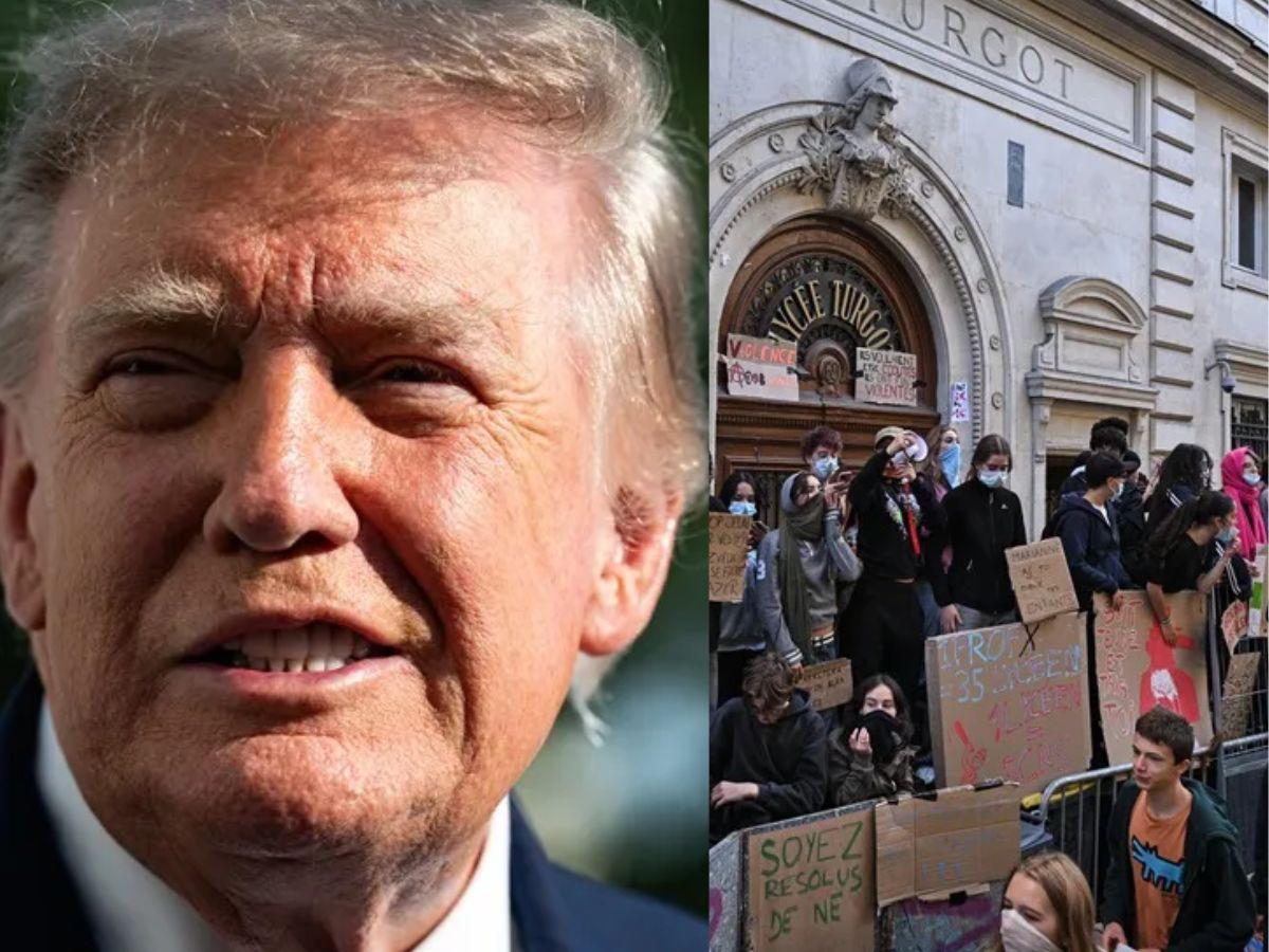 Trump dice que las protestas en Francia son por la inmigración masiva