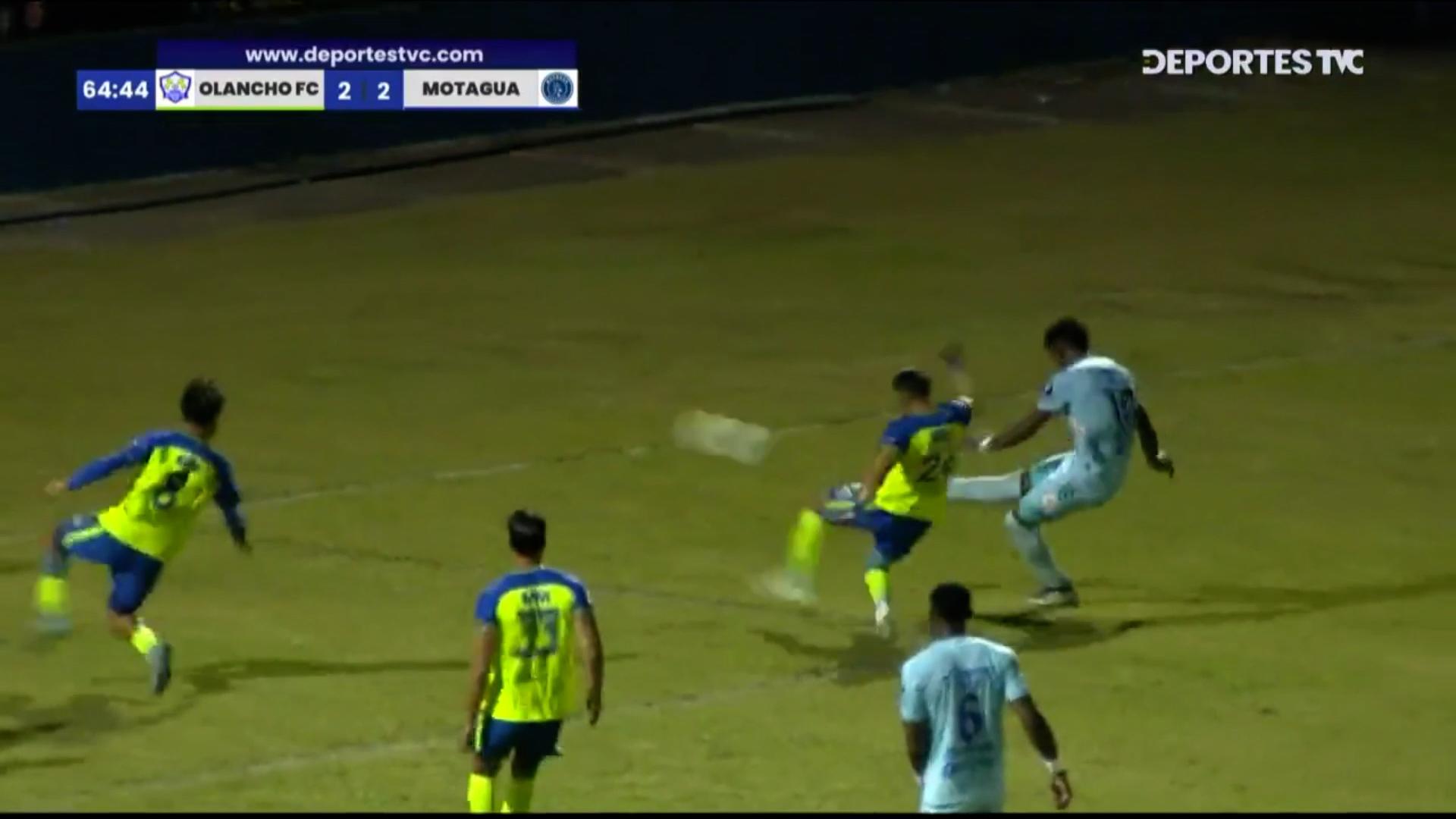 El gol de Yeison Mejía para el empate de Motagua ante Olancho FC