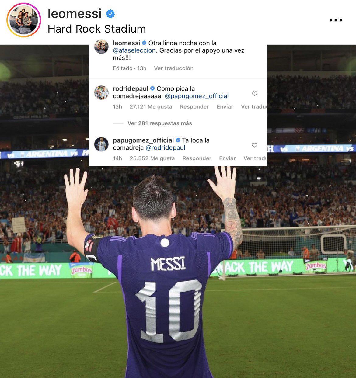 Rodrigo De Paul y Papu Gómez revelan el nuevo apodo para Messi en sus redes sociales.