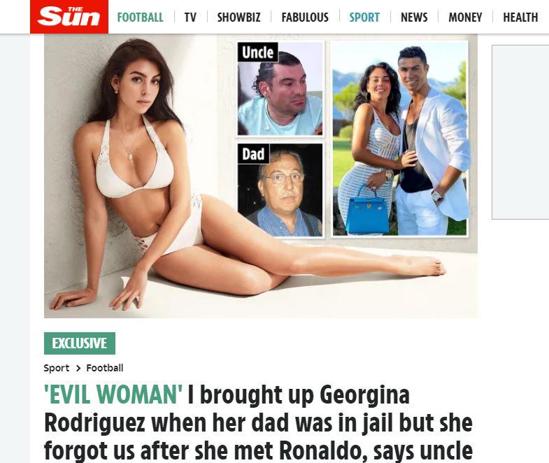 El periódico The Sun publicó una entrevista exclusiva con el tío de Georgina.