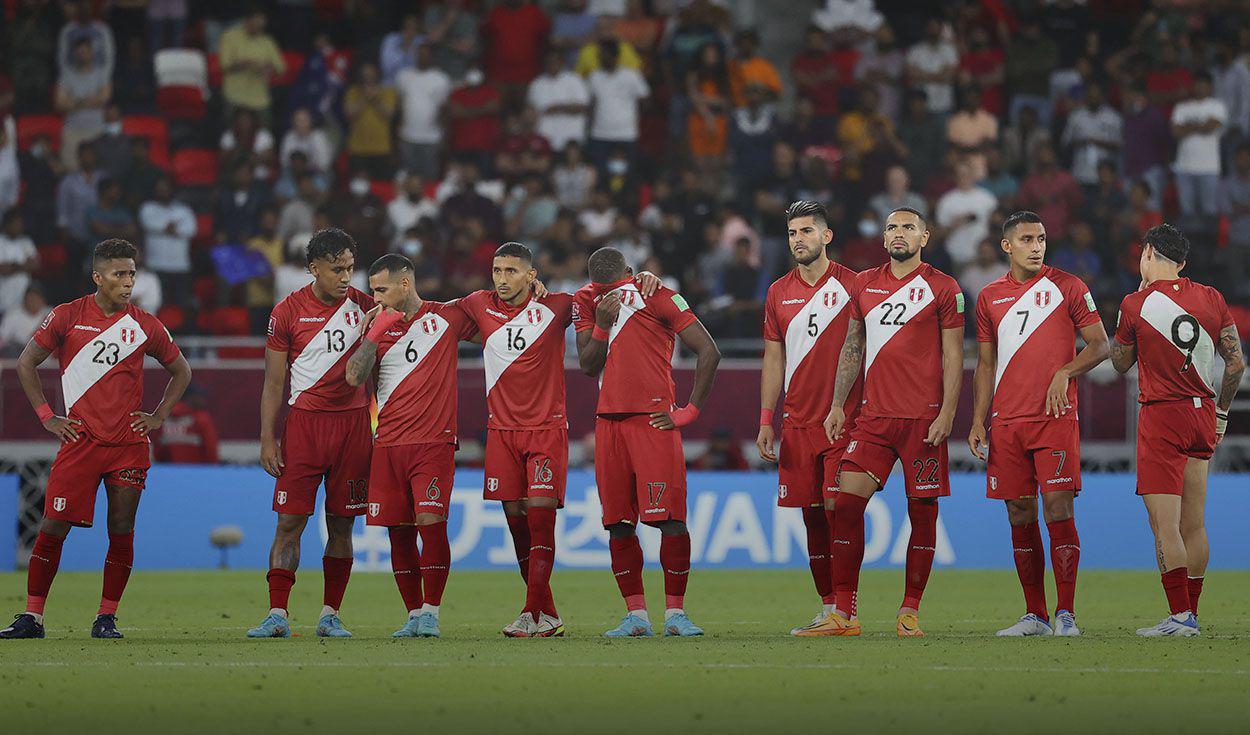 Perú en el partido de repechaje que perdió ante Australia en penales por 5-4.