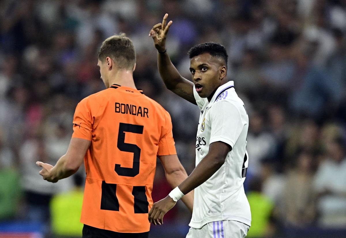 Rodrygo Goes hizo el primer gol del Real Madrid frente al Shakhtar Donetsk.
