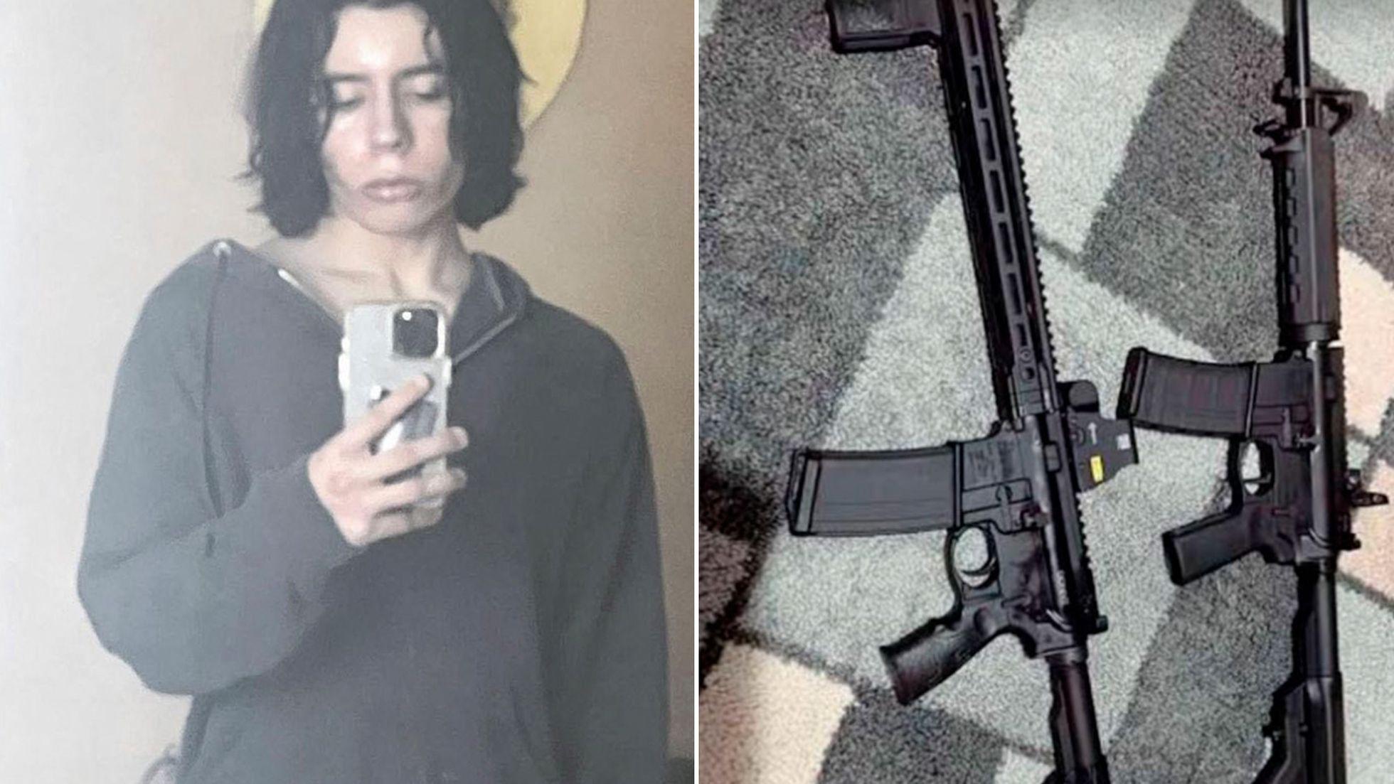 Salvador publicó en Instagram imágenes de sus armas y etiquetó a una mujer con la que intercambió varios mensajes informándole que estaba a punto de hacer algo.