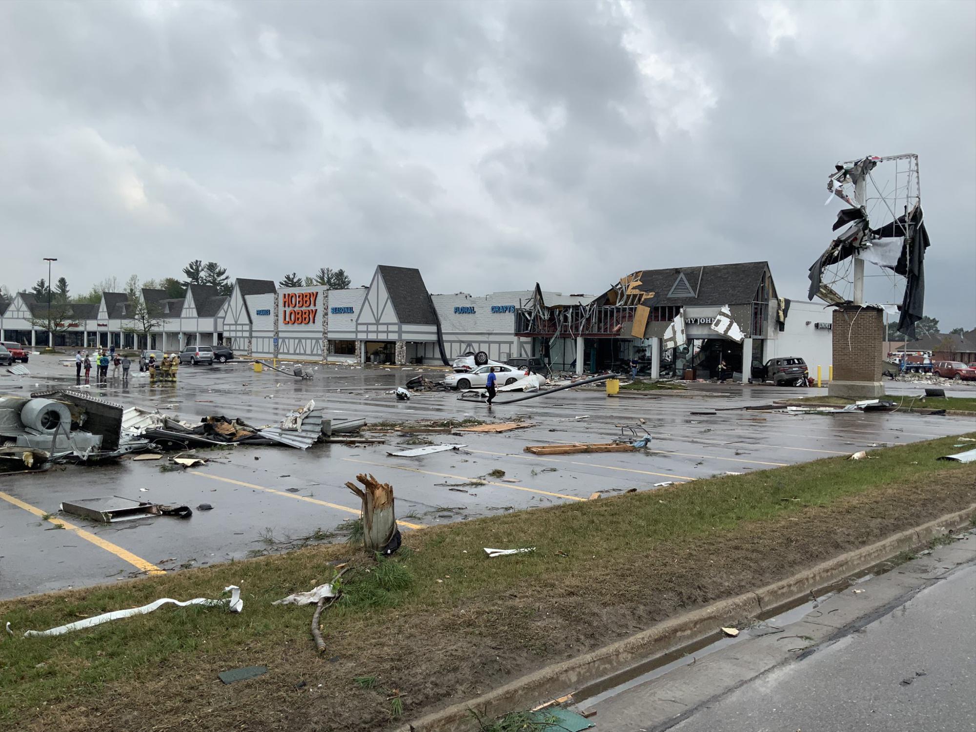 Devastación dejada por el tornado registrado en Michigan, EEUU. Fotografía: Cortesía.