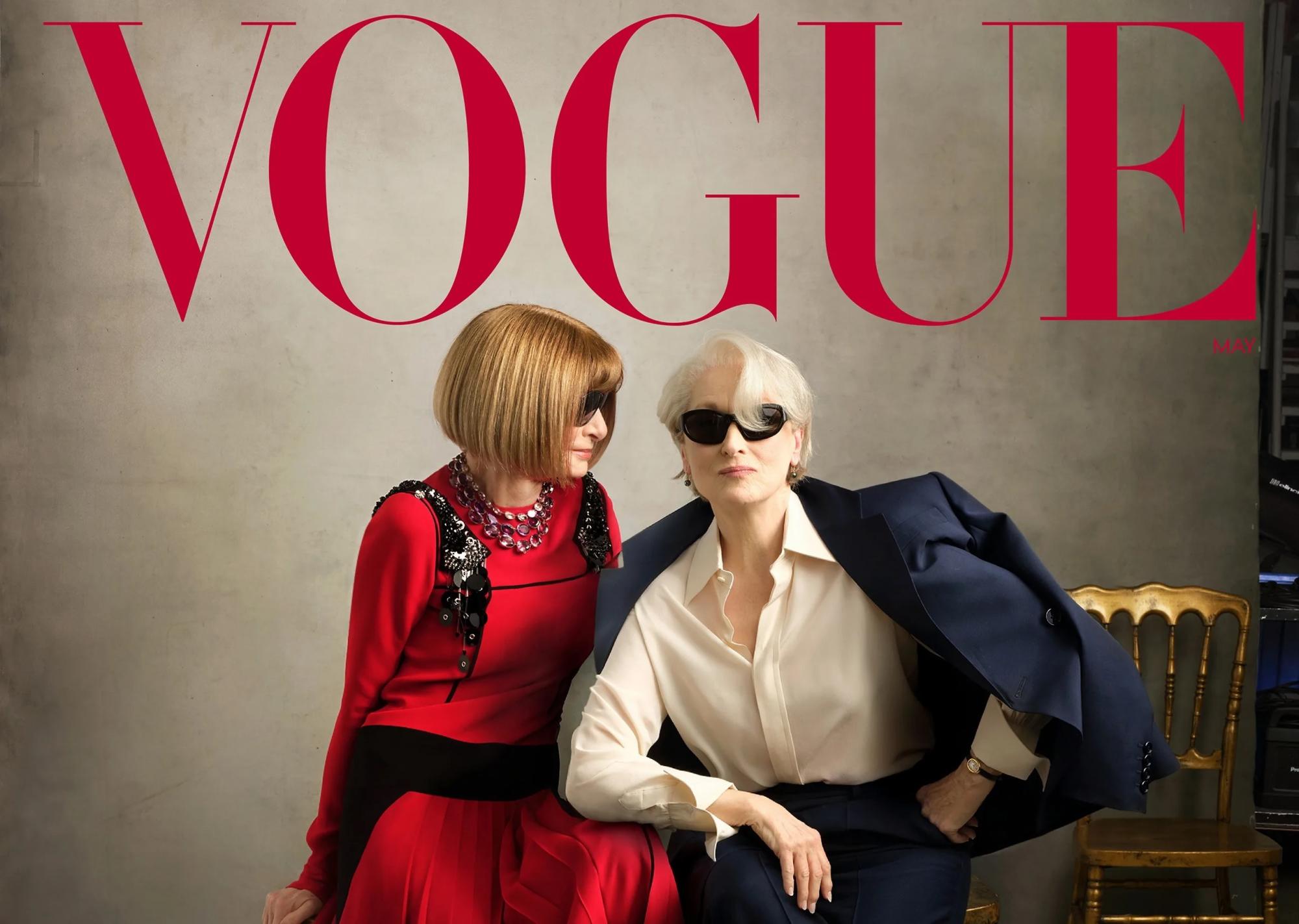 Meryl Streep y Anna Wintour brillan en la portada de Vogue
