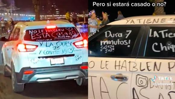 Video: Mujer celosa raya auto de su esposo dejando el mensaje está casado